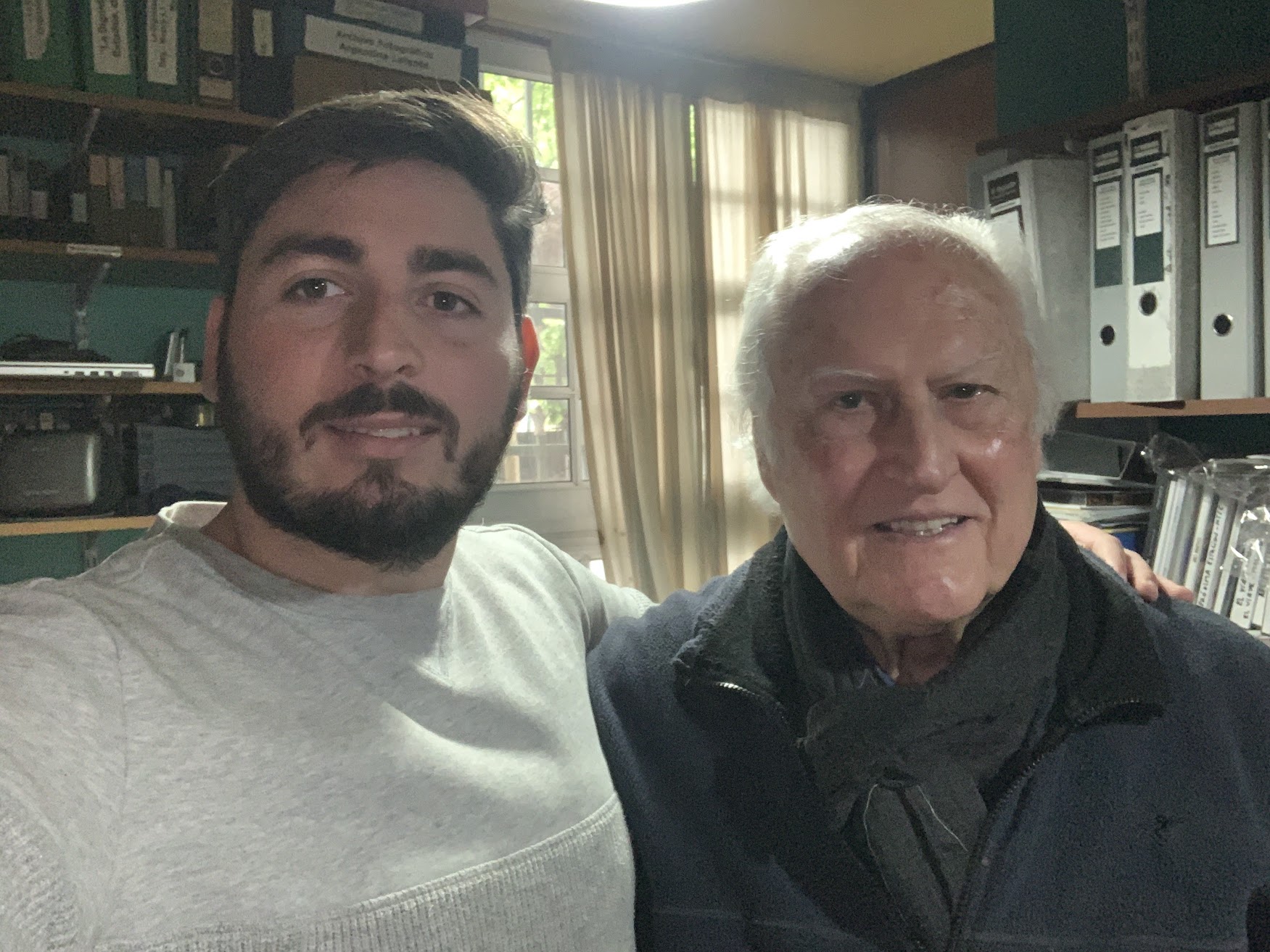 Luca junto a Pino Solanas